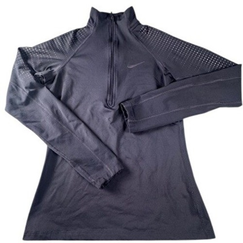 Nike Pullover Womens XS Pro Dri-FIT Half Zip Thermal Reflective Gray